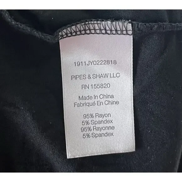 Veronica Beard Bernice Stretch Jersey Front Tie Black Dress Minimalist Sz Small - Picture 7 of 7